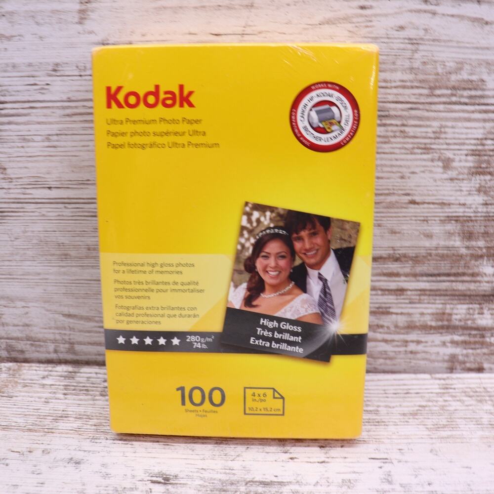 Kodak 4" x 6" Ultra Premium Photo Paper High Gloss 100 Sheets Instant Dry